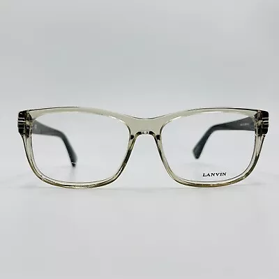 Lanvin Eyeglasses Ladies Angular Braun Transparent Mod. VLN 602 Wood Look New • $99.60