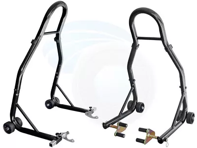 Motorcycle Front Rear Swingarm Spools Lift Stands Jack Service Stands • $137.99