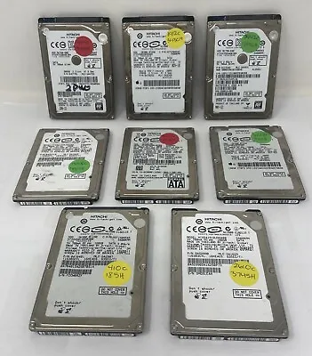 Hitachi Misc. 2.5  SATA Laptop Internal Hard Drives - Mixed Lot Of 8 • $69.99