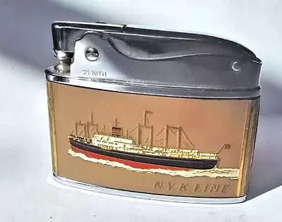 Vintage Japan Zenith EXC Flat Ad Enasmel Lighter NYK Line Cargo Shipping Ocean • $5