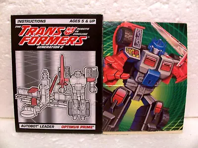 G2 Leader: Laser Optimus Prime Instruction Manual & Pop Up Card Lot Laser Rods • $23