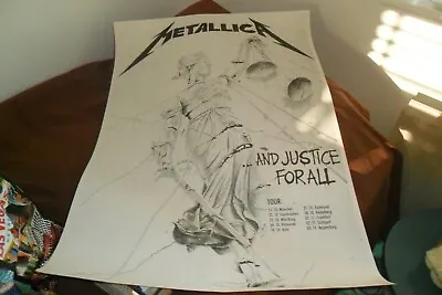 Metallica - Justice Original Tour Poster 60 X 84 Cm Punk Rock Heavy Metal Ex • £34.99