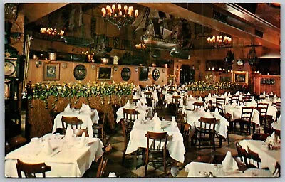 Vtg New York City NY Janssen's Restaurant Dining Room NYC 1950s Postcard • $6.99