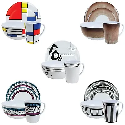 Melamine 16pc Dining Dinner Set Leisurewize Camping Caravan Campervan Tableware • £28.99