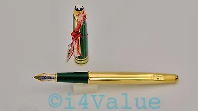 New Montblanc Solitaire Czar Nikolai Malachite / Gold Vermeil Fountain Pen • $1995