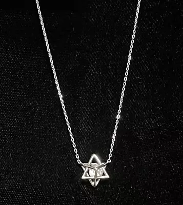 $72 • Buy Sterling Silver Merkaba Necklace Sacred Geometry Pendant Star Of David On Chain
