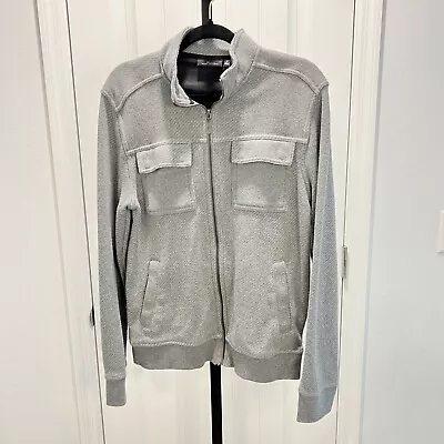 Marc Anthony Light Gray Full Zip Sweater Jacket With Pockets Size Medium • $20