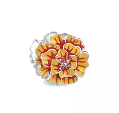 Marigold Charm S925 Sterling Silver Charm For Bracelet Marigold Jewelry • $21.95