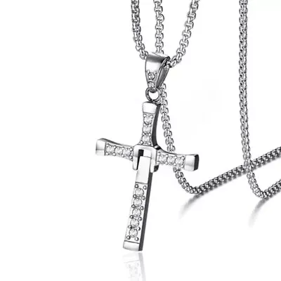 Fast And Furious 10 Cross Necklace Pendant Chain Dominic Toretto Vin Diesel Gift • $6.21