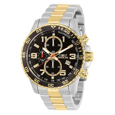 Invicta Men's Watch Specialty Quartz Chronograph Black Dial TT Bracelet 14876 • $67.99