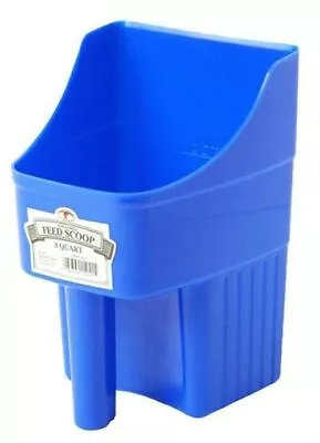 Little Giant 150415 Blue 3 Quart Plastic Enclosed Feed Scoop 2 PACK • $25.99