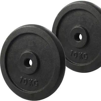 KK Weight Plates Set 1 Inch 2.5kg 5kg 10kg  Cast Iron Barbell Plates  • £18.95