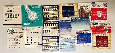 Lot Of 15 Vintage Sewing SnapsHook & Eyes DelongDritzClinton And More • $6.99