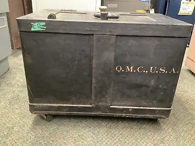 Vintage Victor Lock Q.M.C. USA Militaria Safe Strongbox Stagecoach Yale Train • $1249