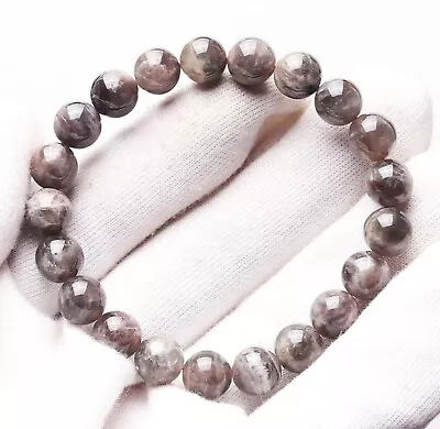 9.3mm  Natural Black Moonstone Sunstone Strong Light Crystal Bead Bracelet • $0.01