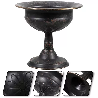 Black Decorative Urn Planter For Garden And Porch Decoration-RO • £12.99