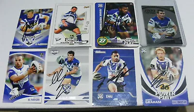 $30 • Buy Nrl  Cards    C/b  Bulldogs  Mix  5 Signed ,,, 3 Not   ,,,, 8 In Total  Good
