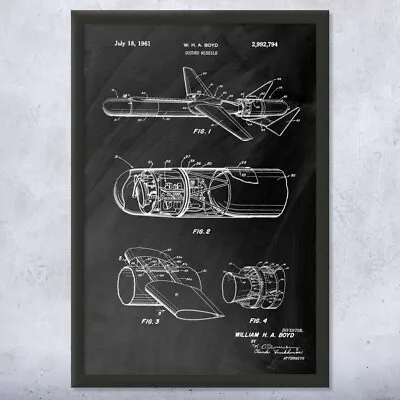 Framed Guided Missile Wall Art Print Munitions Technician Fighter Pilot Gift • $189.95