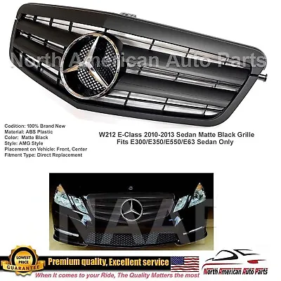 AMG Grille E-Class Matte Black Chrome E550 E350 2010 2011 2012 2013 Sedan E63 • $159