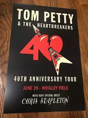 Tom Petty & Heartbreakers 40th Anniversary Tour Wrigley Field Concert Poster  • $9.99