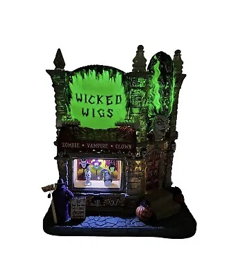 Spooky Town Lemax Wicked Wigs Zombie 35014 Halloween Village House • $74.99