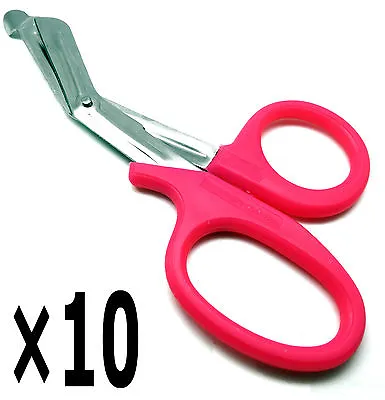 10× EMT Utility Pink Scissor 7.25  Medical Paramedic First Aid Shears Tools • $23.29