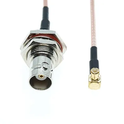 MCX Male Right Angle To BNC Female Bulkhead RG316 Jumper RF Pigtail Cable • $4.21