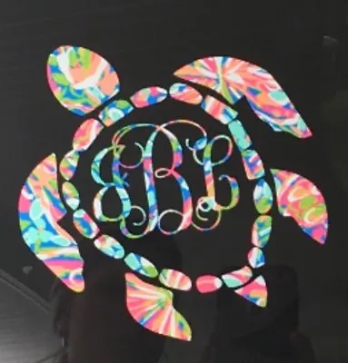 $5.50 • Buy Sea Turtle Lily Inspired Decal Sticker Great For Cups Or Car Windows 3  X 3 