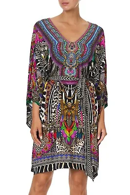 Camilla Franks ‘Guardians Of The Sun’ V-Neck Jersey Tie Short Kaftan Worn Once • $389