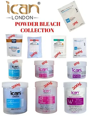 ICAN  RAPID BLUE BLEACH POWDER 50G 100G Or 500G  HAIR DYE HIGHLIGHTING • £2.80