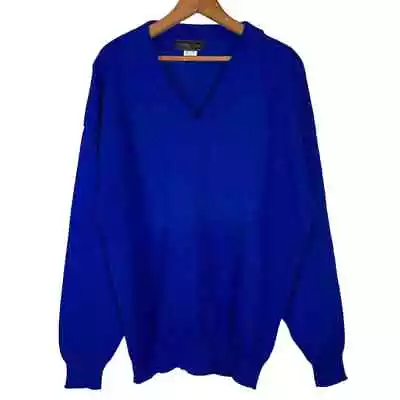 Andrew Rohan Blue Knit V-Neck Sweater         Size:  XL • $25