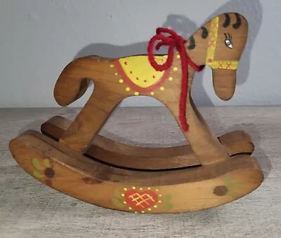 Vintage Wooden 6  Rocking Horse Classic Children's Nursery Toy • $21.98