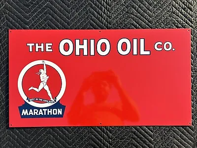 Marathon The Ohio Oil Co. Heavy Metal Sign • $695.99