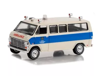 1969 Ford Econoline Ambulance - Ontario 1:64 Scale Model - Greenlight 67040A • $14.95