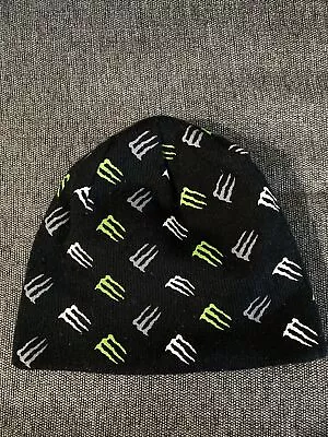 Vintage Monster Energy Drink All Over Print Beanie Knit Hat Logo Skull Cap RARE • $50