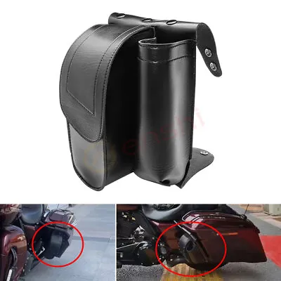 Motorcycle Right Saddlebag Guard Bag Water Bottle Holder For Harley Touring Road • $33.11