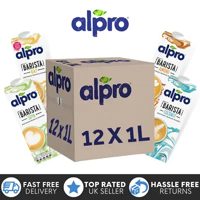 Alpro Barista Coconut Almond Oat & Soya Plant Based Milk Alternatives | 1L - 12L • £6.49