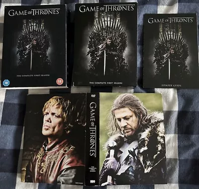 COMPLETE Game Of Thrones HBO Series 1 DVD Box Set 2012 • £0.69