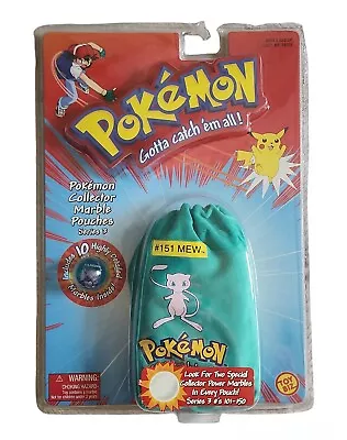 New Pokemon VINTAGE Collector Marble Pouch Mew #151 Green Series 3 • $5.50