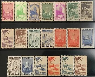 French Morocco #YT163-YT199 Mint 1939-1942 Architecture Gazelle [149-175] • $50.88