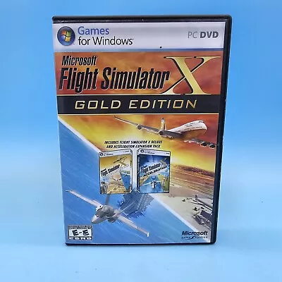 Microsoft Flight Simulator X Gold Edition PC DVD Windows Acceleration Expansion • $19.99