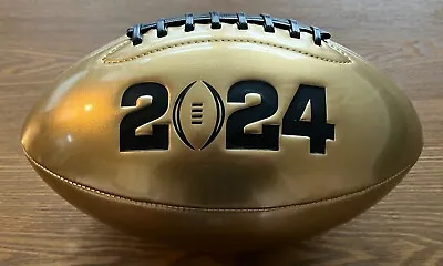 2024 College Football Playoff Full-Sized NCG Gold Football - Michigan • $103.50