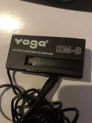 Yoga EM-8 Battery Powered Back Electret Stereo Condenser Clip Adapter • £12.99