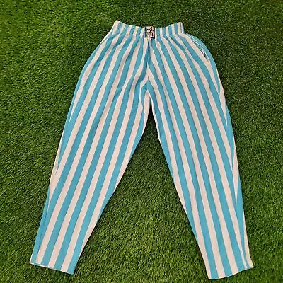 Vintage Retro Style Summer-Wear Tapered Pants Womens M 25x30 Awning-Stripes USA • $55.83