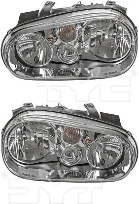 $240.50 • Buy For 1999 Volkswagen Cabrio 1999-2001 Golf Headlight Driver And Passenger Side