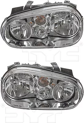 $240.50 • Buy For 1999 Volkswagen Cabrio 1999-2001 Golf Headlight Driver And Passenger Side