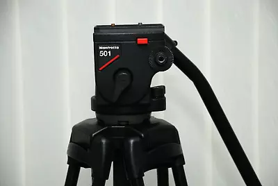 Manfrotto 501 75mm  Pro Head With Manfrotto 525mvb Two Stage Legs +tripod BAG • £350