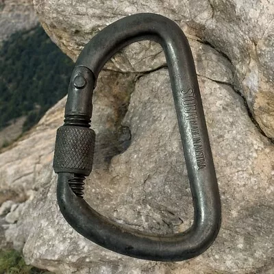 Vintage Stubia Screw Locking D Steel Carabiner Austria • $19.97