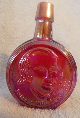 $4 • Buy 1971 Wheaton 3  Mini Iridescent Presidential Decanter Bottle James Maddison