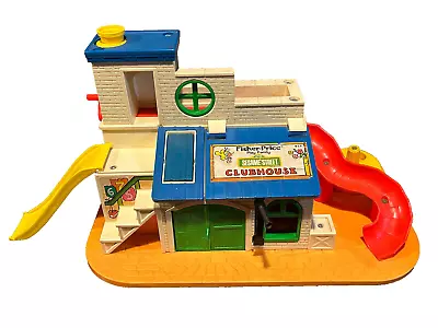 Fisher Price Play-Family Little People Sesame Street Clubhouse #937 With Slide • $24.99